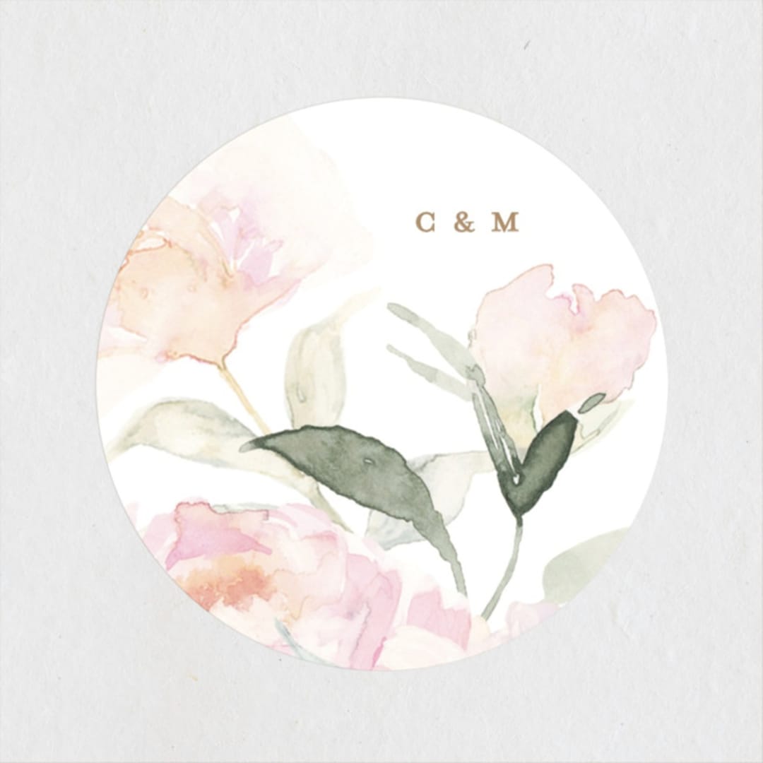 "beautiful peonies" - Wedding Favor Stickers in Spring by Phrosné Barwood - Front
