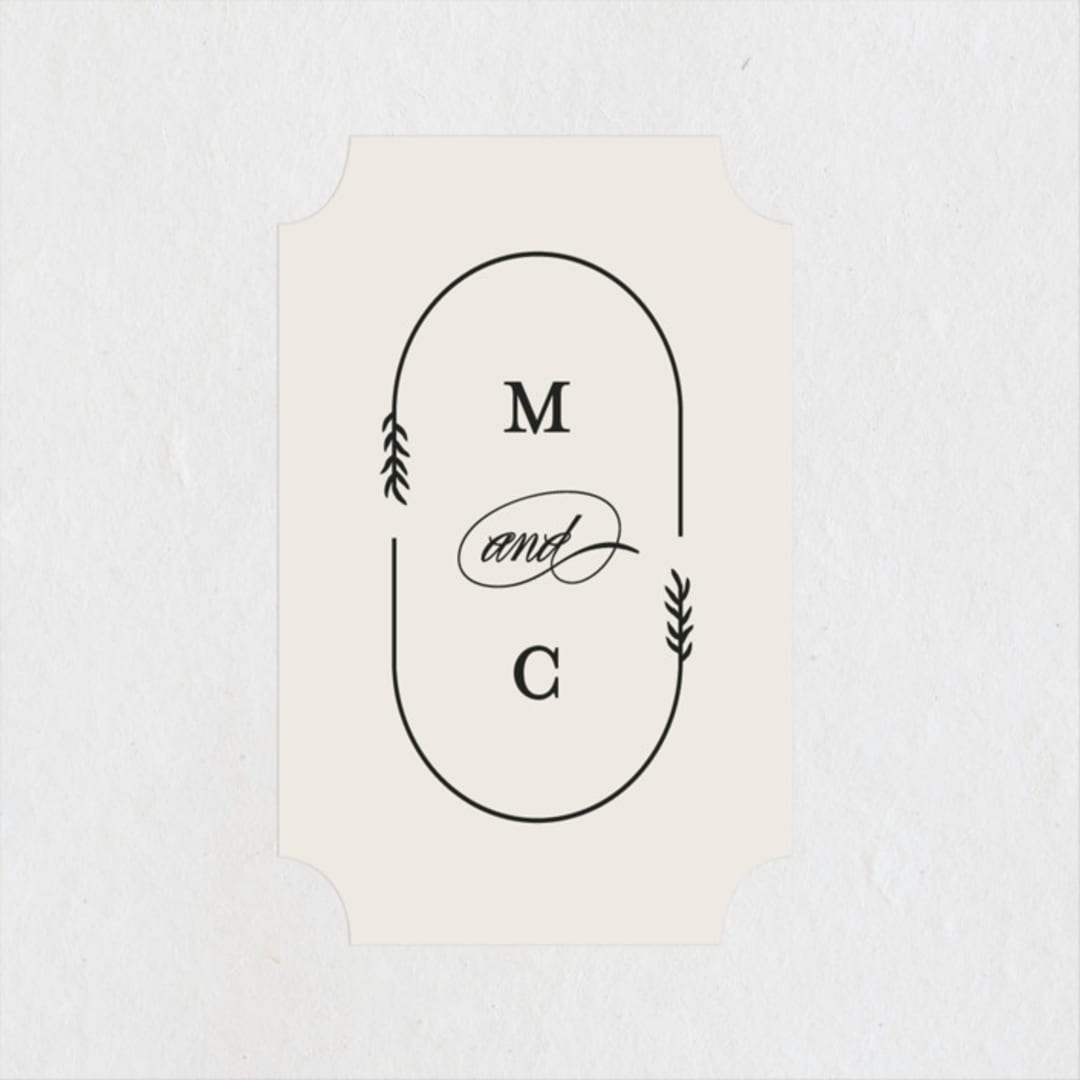 "Surround" - Wedding Favor Stickers in Ivory by Brianne Larsen - Front