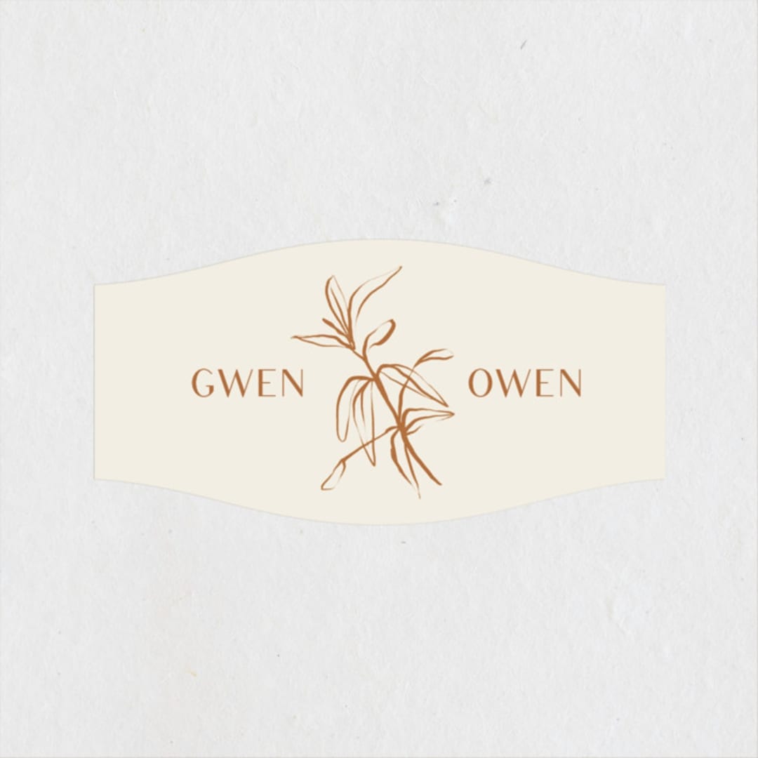 "Ovalon" - Wedding Favor Stickers in Terracotta by Pati Cascino - Front
