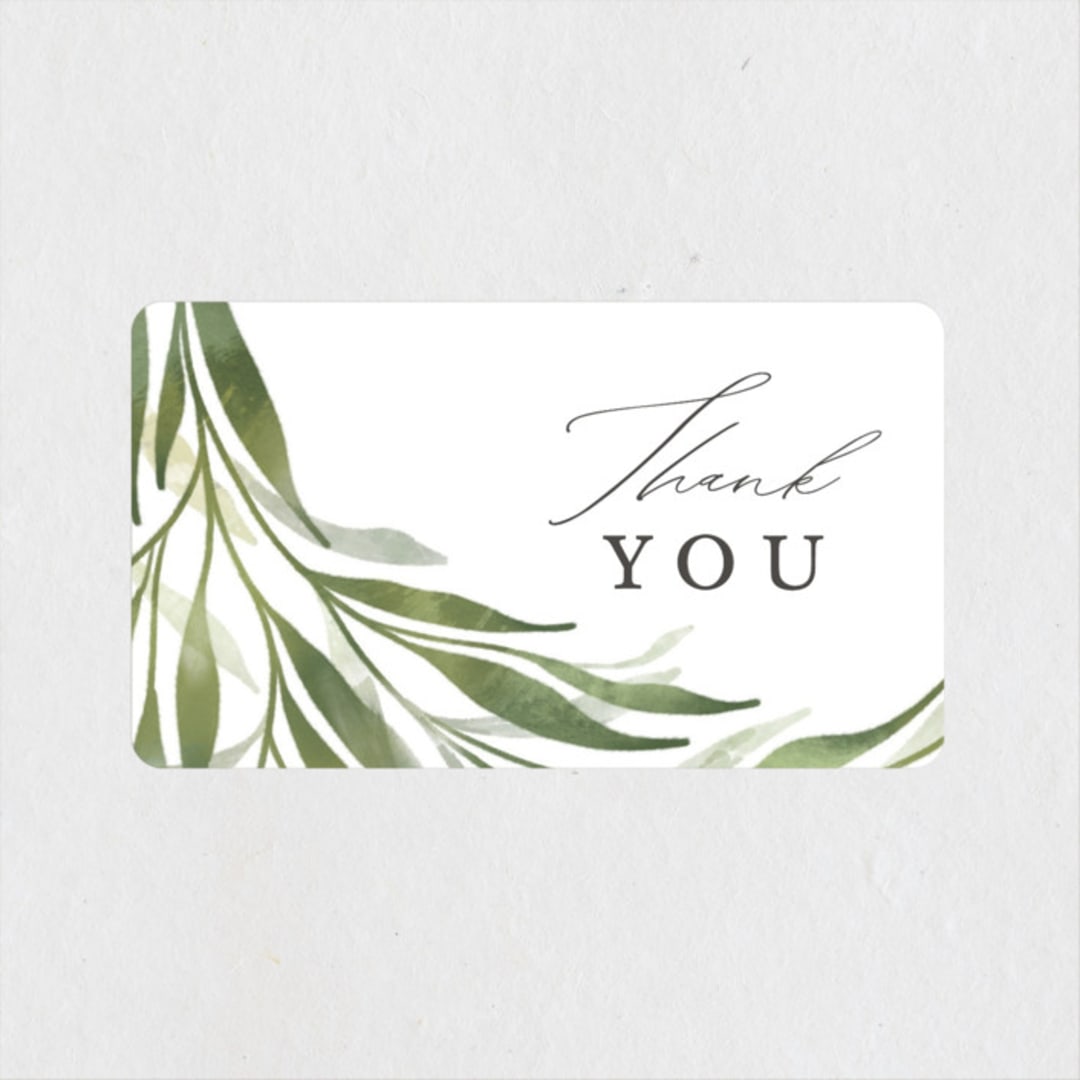 "Orchard" - Wedding Favor Stickers in Laurel Bough by Erin L. Wilson - Front