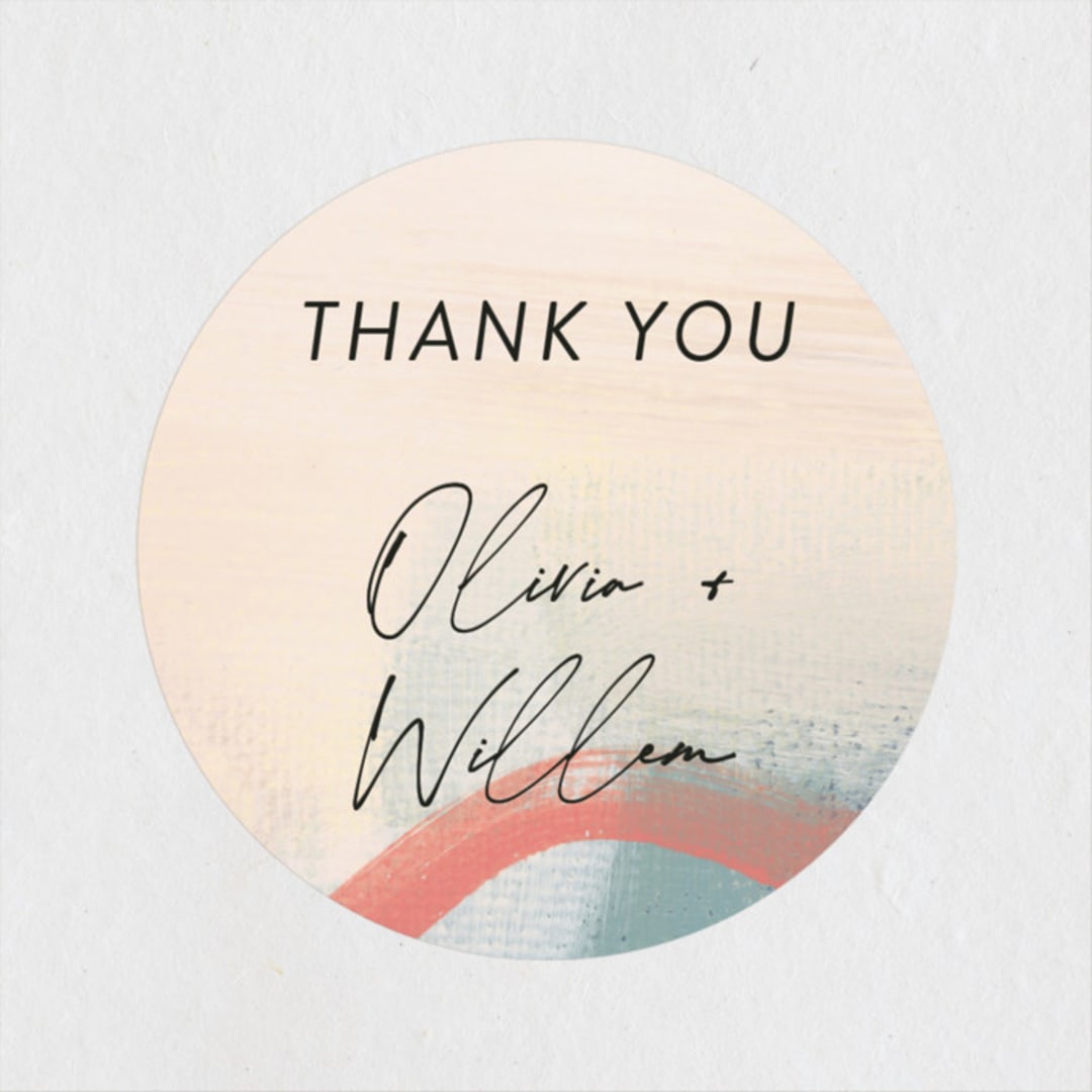 "gallery" - Wedding Favor Stickers in Mojito by Lindsay Megahed - Front