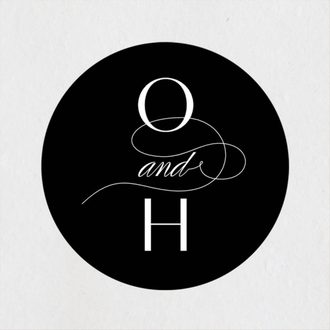 "Plaza" - Wedding Favor Stickers in Onyx by Lauren Chism - Front