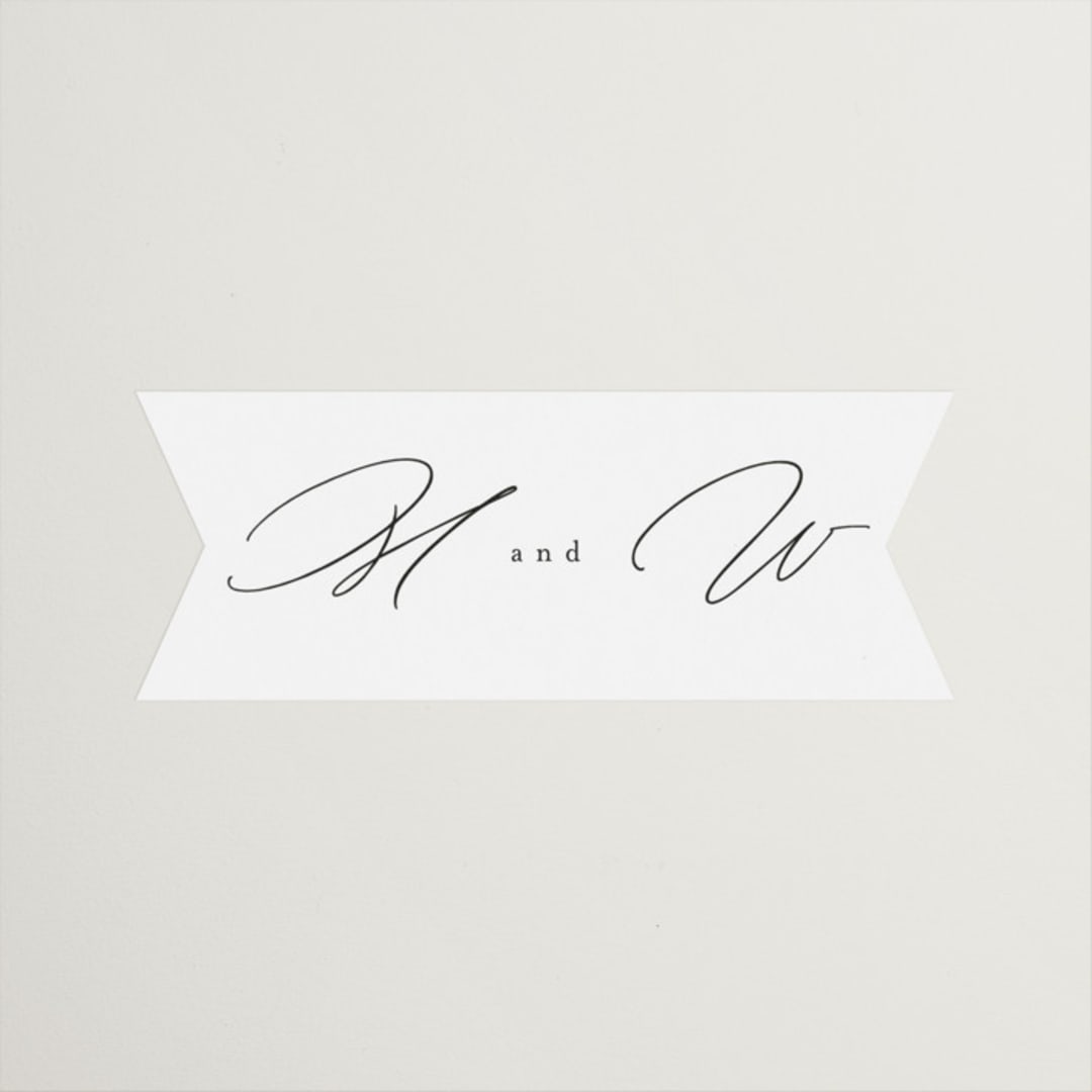 "Cielo" - Wedding Favor Stickers in Ecru by Anna Elder - Front