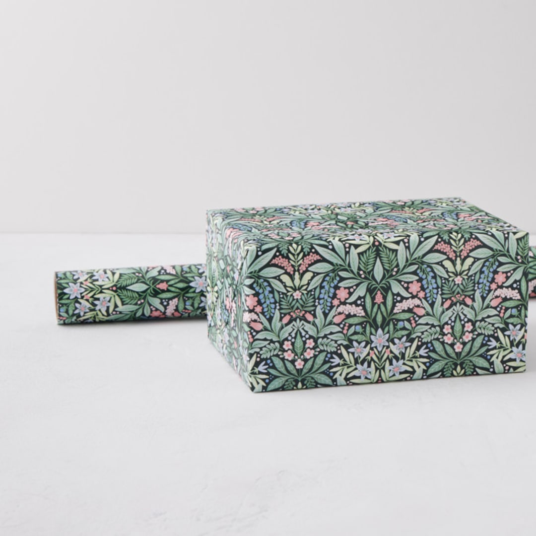 "Floral Texture" - Wrapping Paper Roll in Lush by Kristen Smith