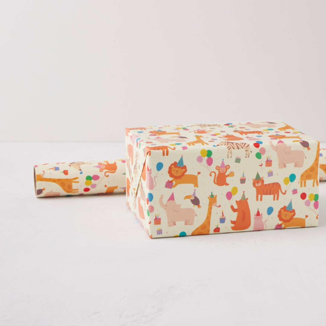"its Party time" - Wrapping Paper Roll in Brights by Creo Study