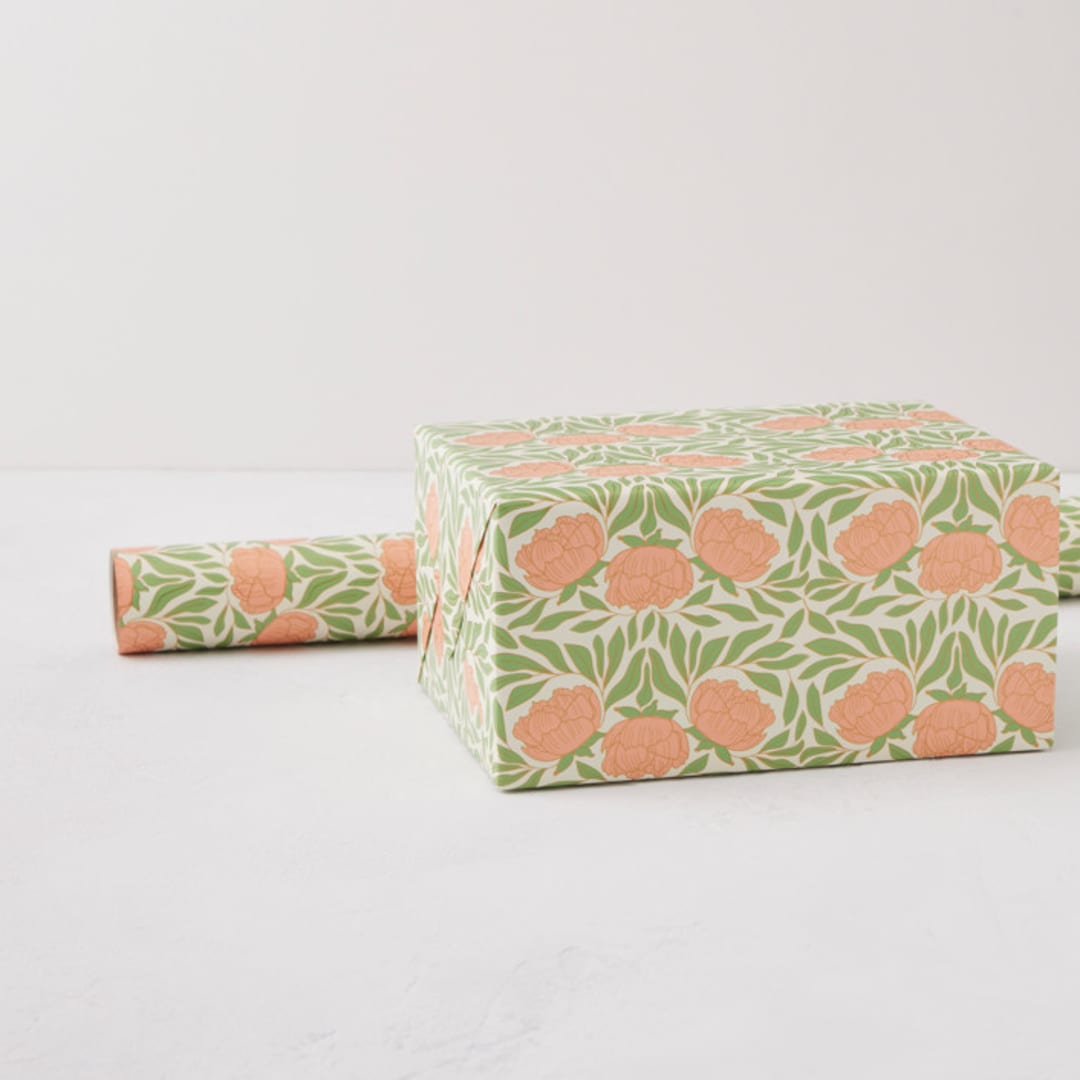"Peony" - Wrapping Paper Roll in Petal by Zani van Zyl