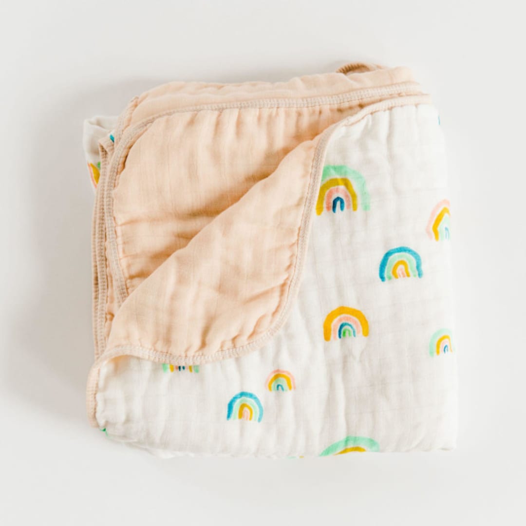 Rainbow Muslin Blanket
