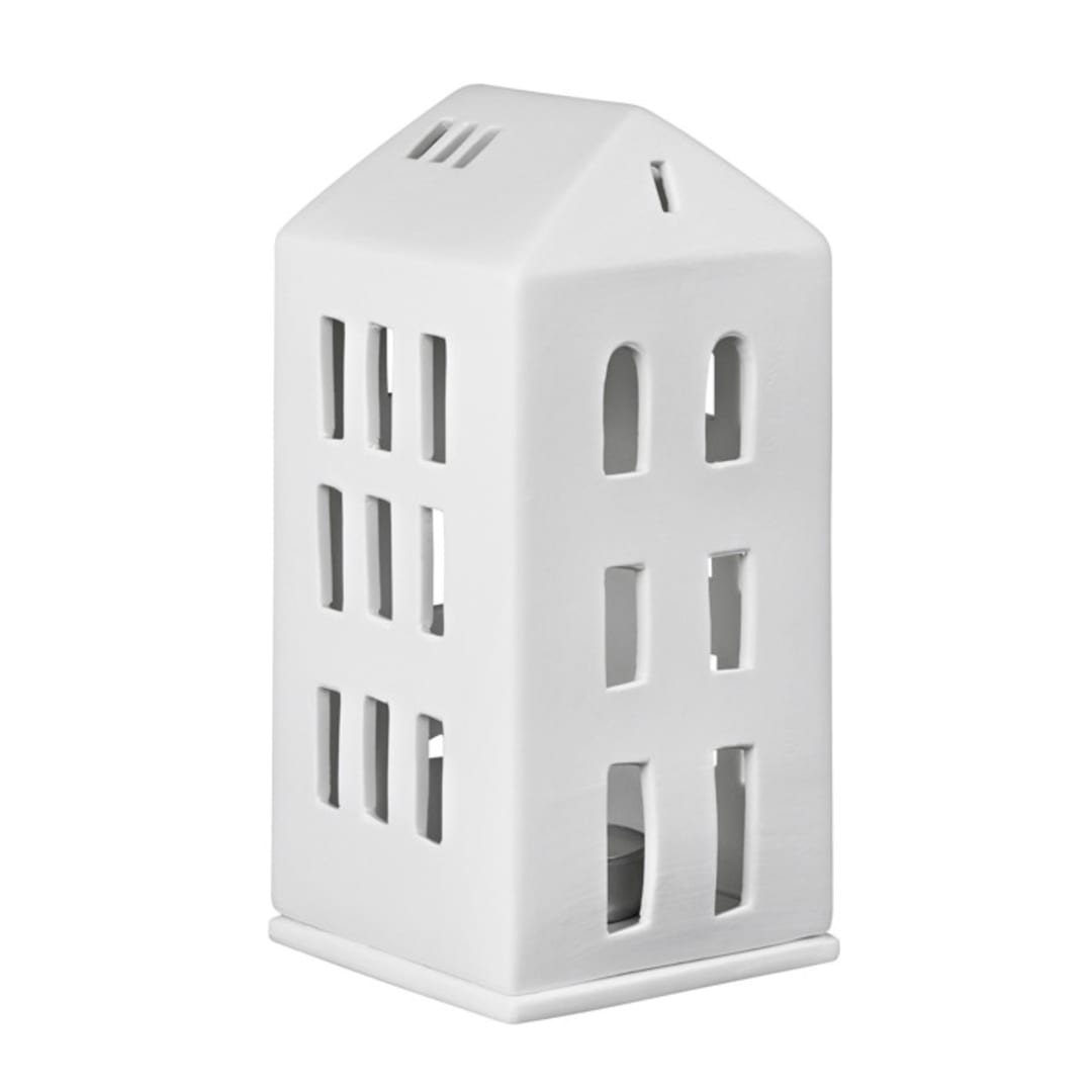 "Village House - Hipped Roof - 6.5"" - Christmas Decorations in white by Räder Designs