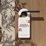 "Wild Wild Wife Bachelorette Door Hanger" - Aisle and Chair Decor in red by Social B Creative Studio