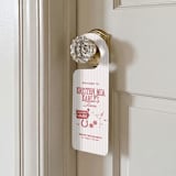 "Lucky in Love Bachelorette Door Hanger" - Aisle and Chair Decor in red by Social B Creative Studio