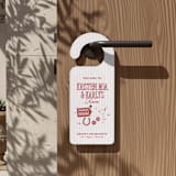 "Lucky in Love Bachelorette Door Hanger" - Aisle and Chair Decor in red by Social B Creative Studio