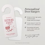 "Lucky in Love Bachelorette Door Hanger" - Aisle and Chair Decor in red by Social B Creative Studio