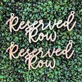 "Reserved Row ii - SET of Two Signs | Birch Wood" - Aisle and Chair Decor in natural by The Crazy Bunny Lady