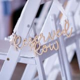 "Reserved Row ii - SET of Two Signs | Birch Wood" - Aisle and Chair Decor in natural by The Crazy Bunny Lady