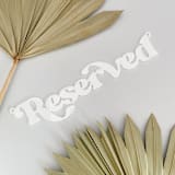 "Reserved Seat Sign • White" - Aisle and Chair Decor in white by Haven Print Co.