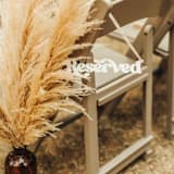 "Reserved Seat Sign • White" - Aisle and Chair Decor in white by Haven Print Co.