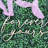 "Forever + Yours Chair Decor | Birch Wood" - Aisle and Chair Decor in natural by The Crazy Bunny Lady