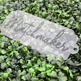 "Matchmaker Sign | Acrylic with Black Font" - Aisle and Chair Decor in clear by The Crazy Bunny Lady