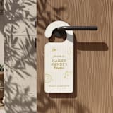 "She Found Her Honey Bachelorette Door Hanger" - Aisle and Chair Decor in yellow by Social B Creative Studio