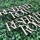 "Reserved Row i - SET of Two Signs | Birch Wood" - Aisle and Chair Decor in natural by The Crazy Bunny Lady
