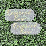 "Reserved Row SET of TWO Signs | Acrylic With Gold Font" - Aisle and Chair Decor in clear by The Crazy Bunny Lady