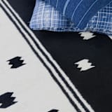 "Zapotec Black and Ivory Rug #1, Size 2'x3'" - Accent Rugs in black by Archive New York