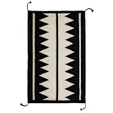 "Zapotec Black and Ivory Rug #5, Size 2'x3'" - Accent Rugs in black by Archive New York