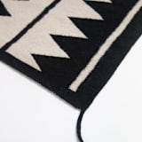 "Zapotec Black and Ivory Rug #5, Size 2'x3'" - Accent Rugs in black by Archive New York
