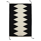 "Zapotec Black and Ivory Rug #3, Size 2'x3'" - Accent Rugs in black by Archive New York