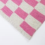 "Zapotec Pink and Ivory Checkered Rug, Size 2'x3'" - Accent Rugs in pink by Archive New York