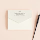 "Greenery Crown" - Savvy Wedding Invitations in Navy by Susan Moyal - Closed