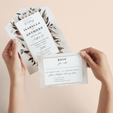 "Roses & Greenery" - Savvy Wedding Invitations in Aubergine by Susan Moyal - Animated View