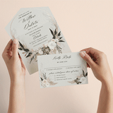 "Botanical Edge" - Savvy Wedding Invitations in Latte by Susan Moyal - Animated View
