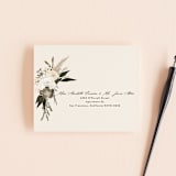 "Botanical Edge" - Savvy Wedding Invitations in Latte by Susan Moyal - FREE Recipient Addressing