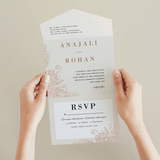"Mandala Corners" - Savvy Wedding Invitations in Peony by Oma N. Ramkhelawan - Foil Interior