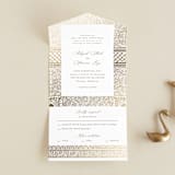 "Gilded Henna" - Savvy Wedding Invitations in Lily by Mansi Verma - Open