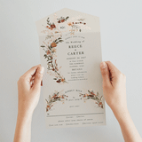 "Monogrammed Floral" - Savvy Wedding Invitations in Harvest by Susan Moyal - Foil Interior