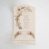 "Monogrammed Floral" - Savvy Wedding Invitations in Harvest by Susan Moyal - Open