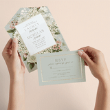 "Floral Tribute" - Savvy Wedding Invitations in Moss by Chris Griffith - Animated View