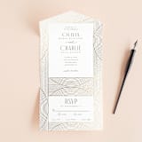 "Moderne" - Savvy Wedding Invitations in Alabaster by Pixel and Hank - Open