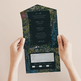 "By the Creek" - Savvy Wedding Invitations in Emerald by Becky Nimoy - Foil Interior
