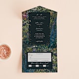 "By the Creek" - Savvy Wedding Invitations in Emerald by Becky Nimoy - Open