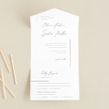 "Simple Lines" - Savvy Wedding Invitations in Snow by Michelle Taylor - Open