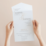 "Fantasia" - Savvy Wedding Invitations in Sugar by Jessica Williams - Foil Interior