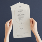 "Misha" - Savvy Wedding Invitations in Latte by Kristie Kern - Foil Interior