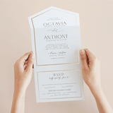 "Regal" - Savvy Wedding Invitations in Porcelain by Nicole Walsh - Foil Interior