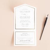 "Regal" - Savvy Wedding Invitations in Porcelain by Nicole Walsh - Open