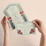 "Deco Spring Florals" - Savvy Wedding Invitations in Birch by Shiny Penny Studio - Animated View