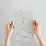 "Simple Seashell" - Savvy Wedding Invitations in Sand by Hannah Bowman - Foil Interior