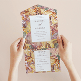 "Autumn flowers" - Savvy Wedding Invitations in Amber by Alexandra Dzh - Foil Interior